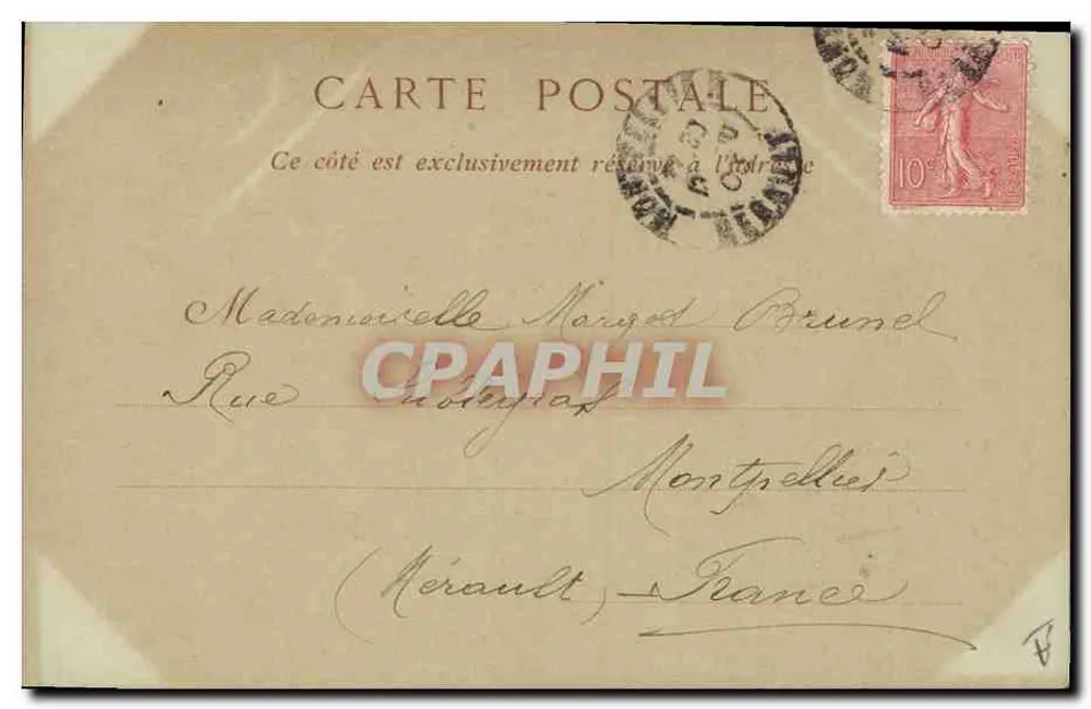 Sarah Bernhardt — Theater-Szene — Neurdein Frères, Foto-Verlag (n°26) - Rückseite
