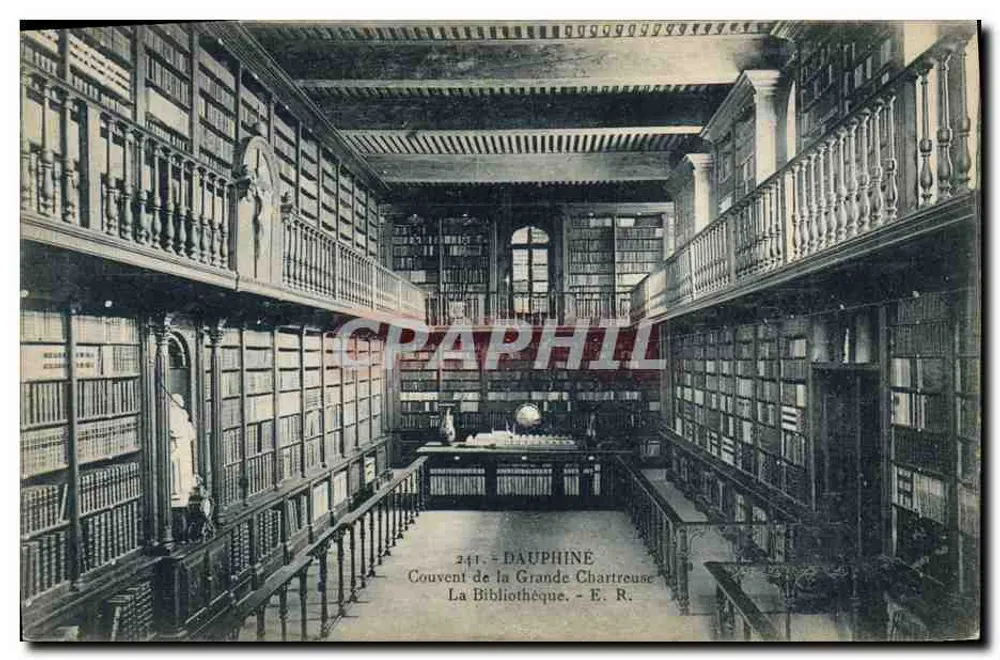 A Grande Chartreuse — A Biblioteca — E. R. — n° 241 - Frente