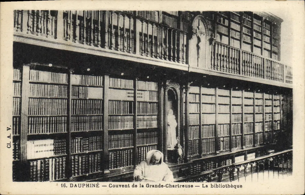 Dauphiné — Convento della Grande-Chartreuse — La biblioteca - Recto