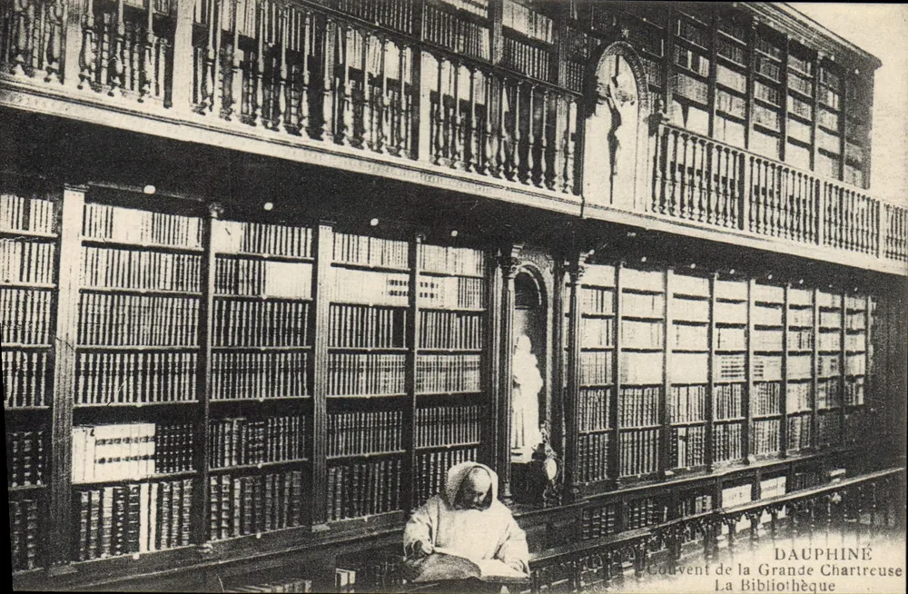 Convento de la Grande Chartreuse — La Biblioteca — DAUPHINÉ - Anverso