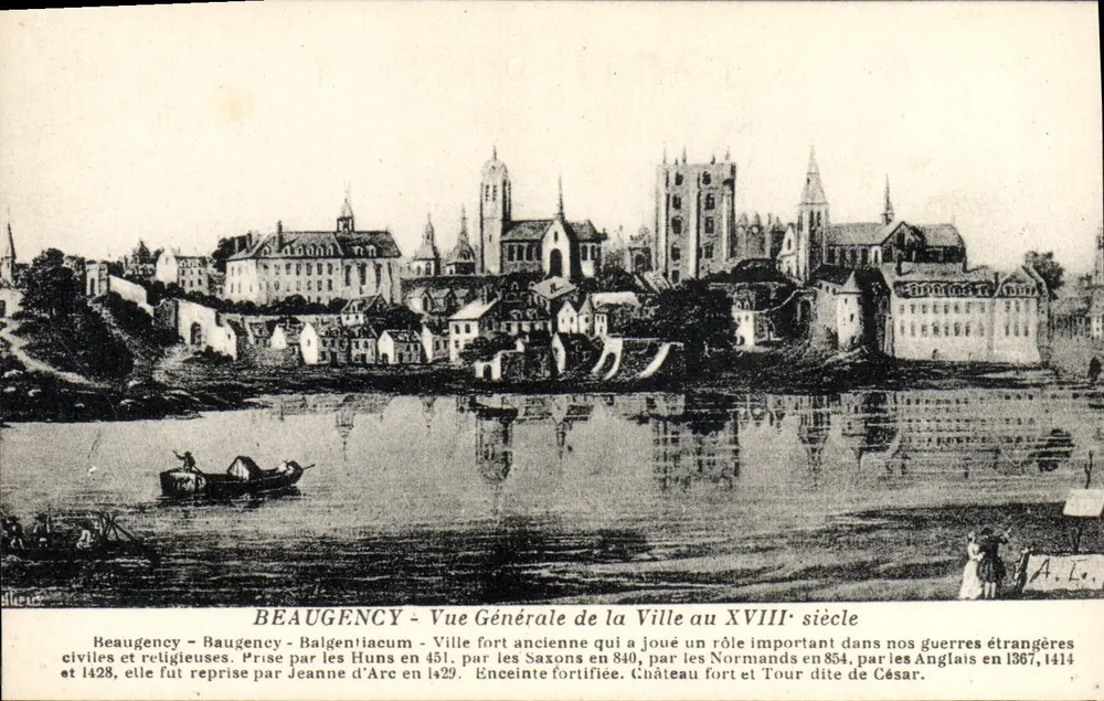 Beaugency - Allgemeiner Blick auf die Stadt im 18. Jahrhundert — A. L. Verlag - Vorderseite