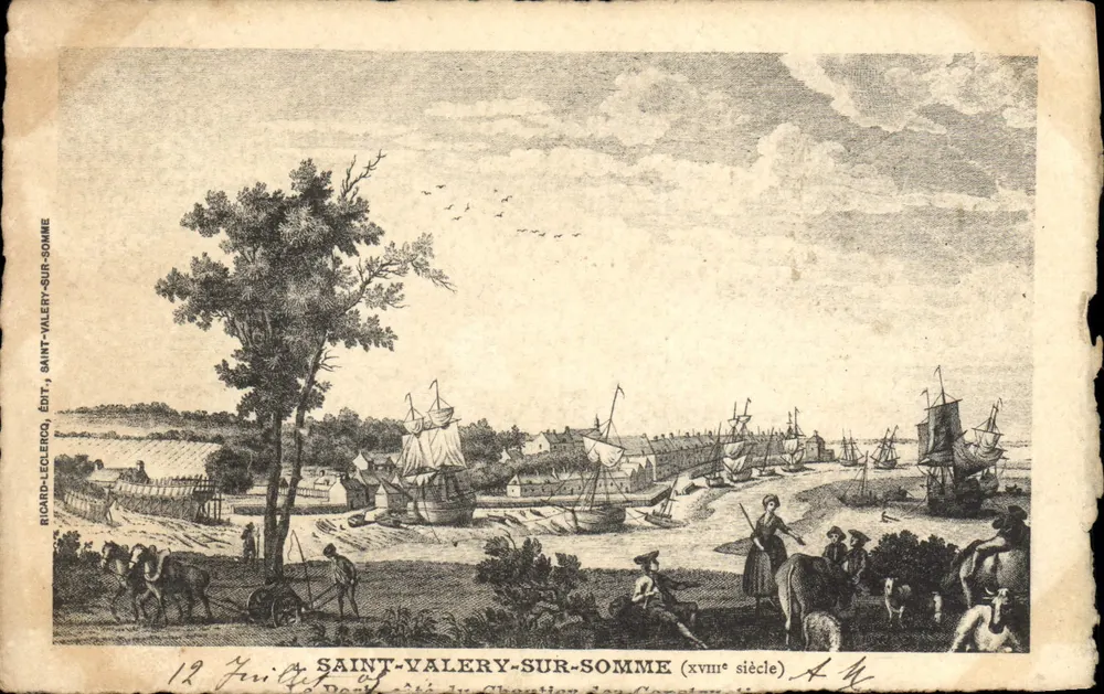 Saint-Valery-sur-Somme — port no século XVII — Ricard-Leclercq, edição Saint-Valery-sur-Somme - Frente