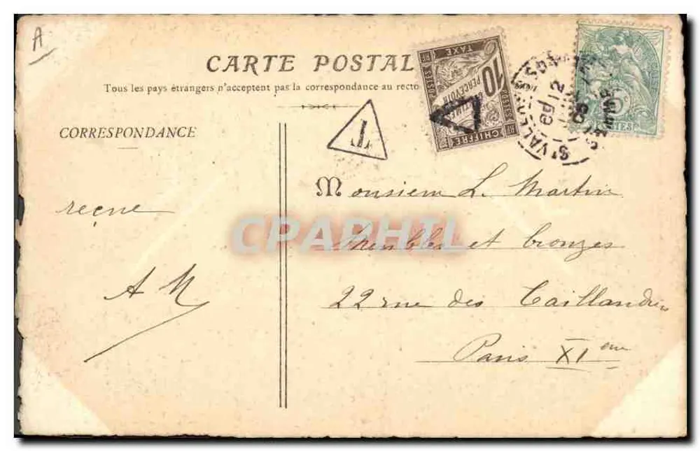 Saint-Valery-sur-Somme — port no século XVII — Ricard-Leclercq, edição Saint-Valery-sur-Somme - Verso