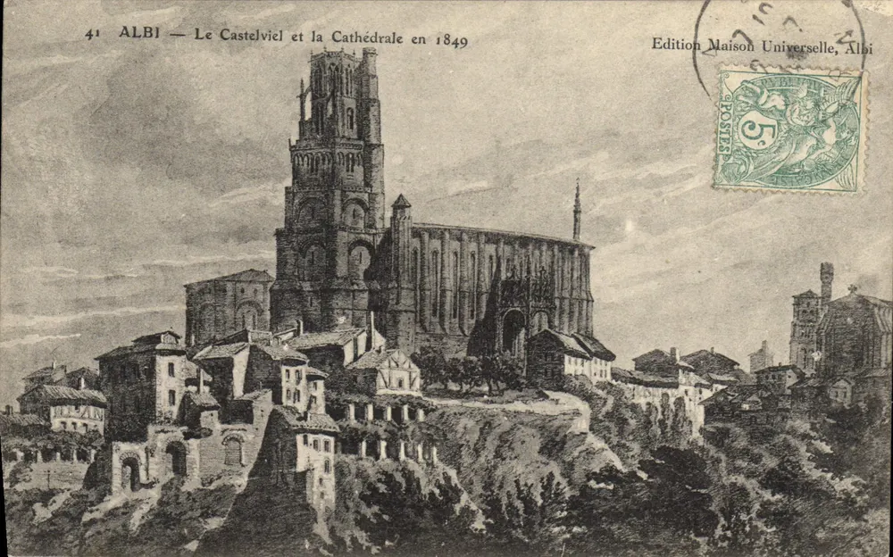Albi — Le Castelviel und die Kathedrale im Jahr 1849 — Edition Maison Universelle, Albi - Vorderseite