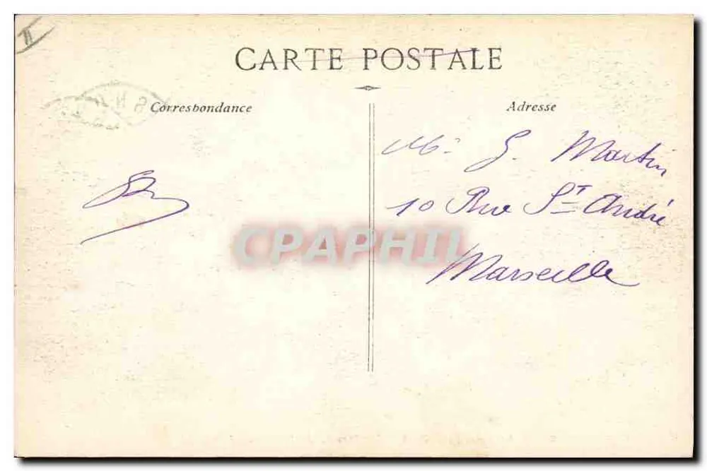 Vista de Avignon no século XV — Desenho da época M. Cahet — Editor não visível - Verso