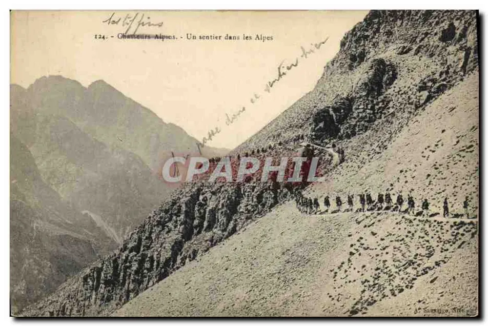 Chateauren-Alpins — Ein Weg in den Alpen — S. Sarrago, Nr. 124 - Vorderseite