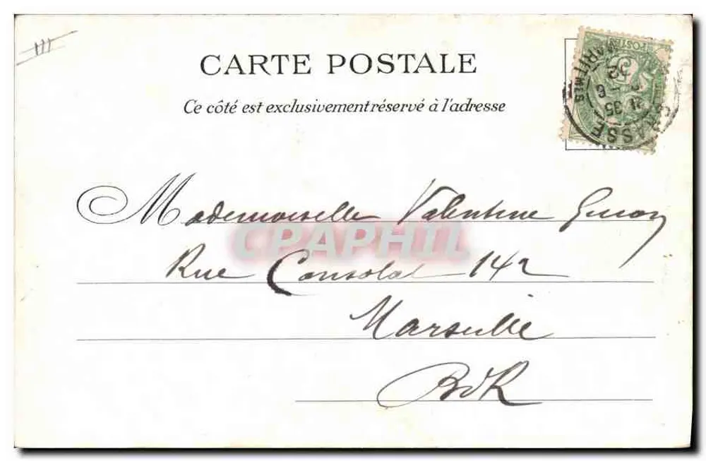Bilhete postal antigo Haute de Chasseurs Alpins — Soldados em repouso em um cenário natural — Robaudy, Cannes, edição 13 - Verso