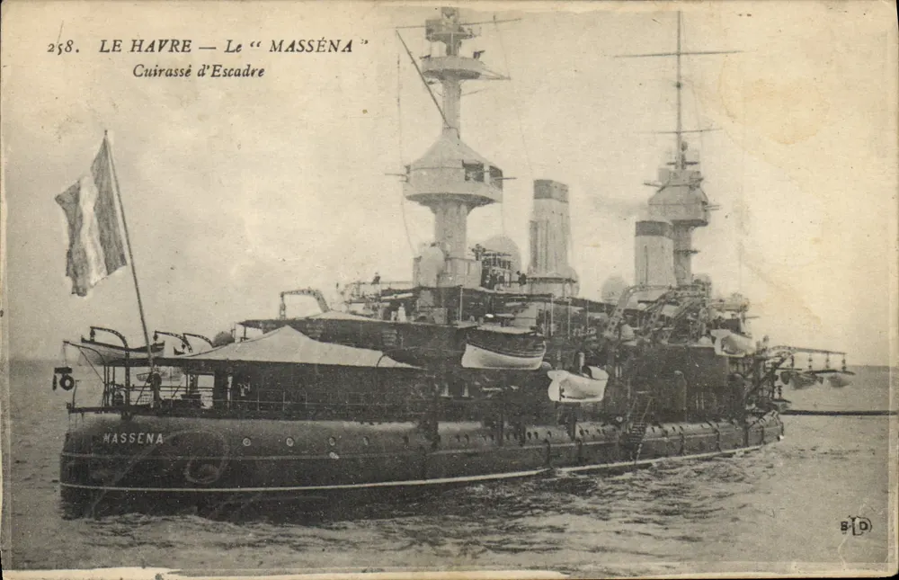 Le Havre — Das "Masséna" — Schlachtschiff der Flotte - Vorderseite