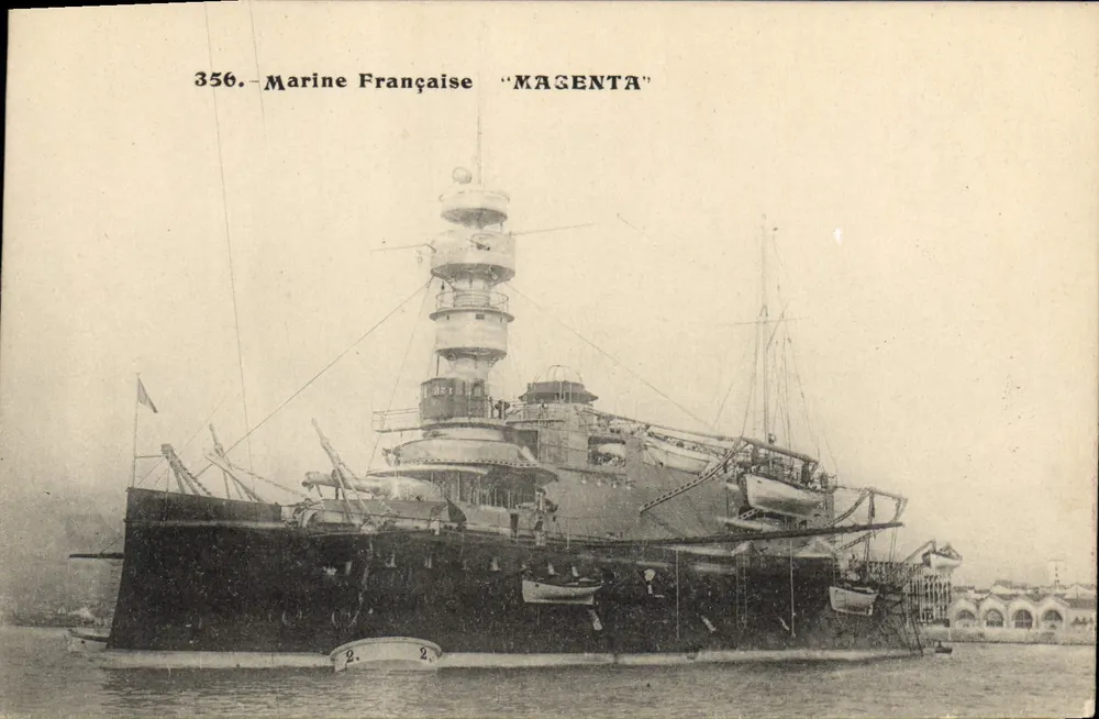 Navio de guerra francês "MASENTA" — série 356 — editor não identificado - Frente