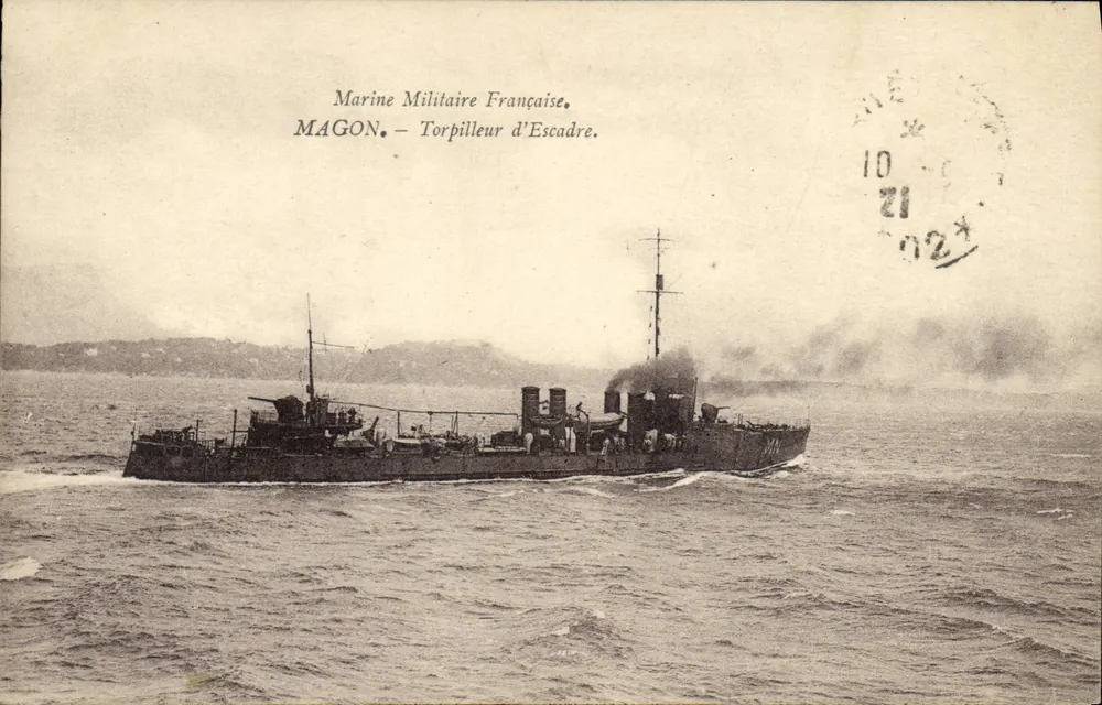 MAGON — Torpilleur d'Escadre — Marina Militare Francese - Recto