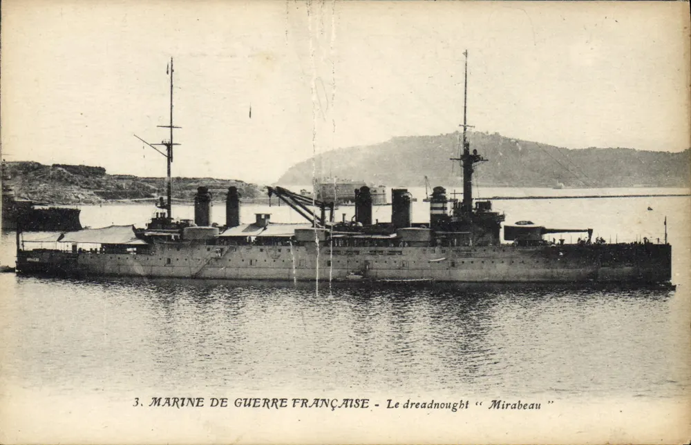 Marynarka wojenna francuska - Dreadnought "Mirabeau" - Awers