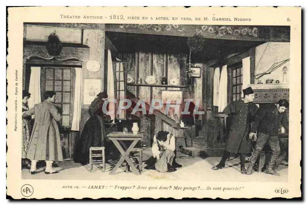 Théâtre Antoine — Vierakter von M. Gabriel Nigond — Verlag G.P.L. - Vorderseite