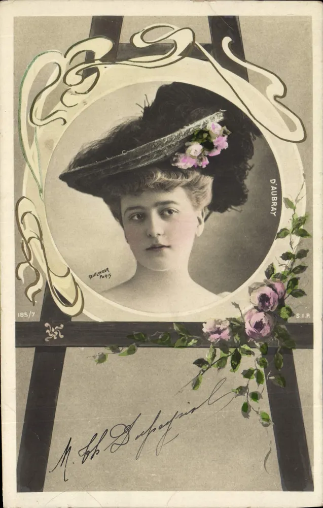 Ritratto di una donna — editore Daubray, n° 185/7 — Parigi - Recto