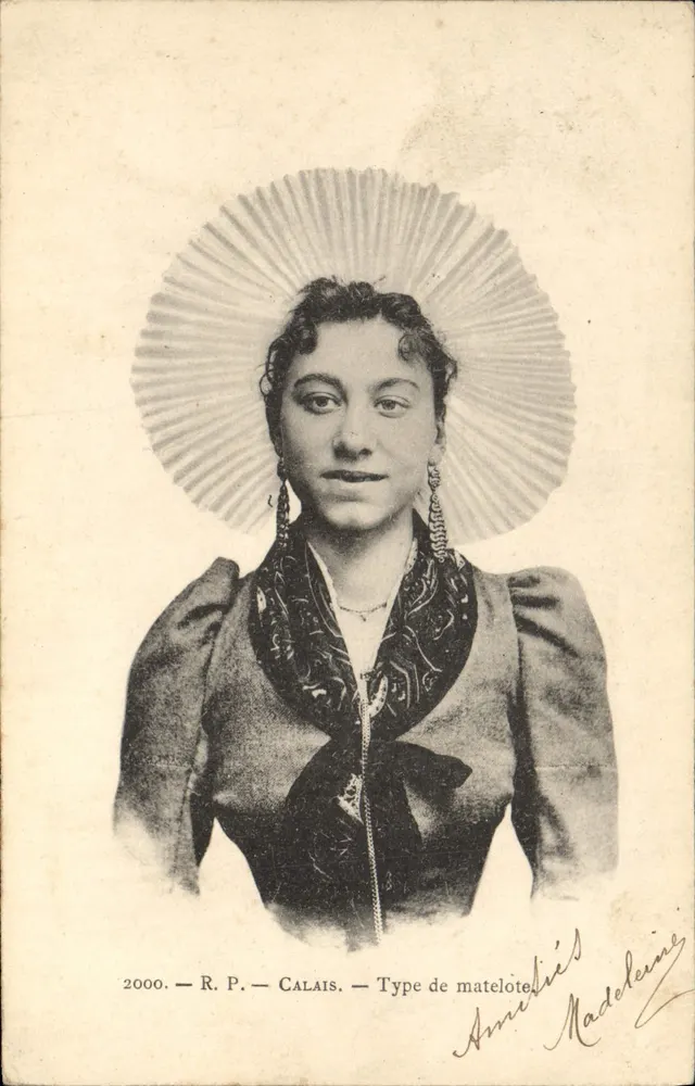 Mulher — Tipo de matelote — R.P. Calais — n°2000 — Amélie Madelaine - Frente