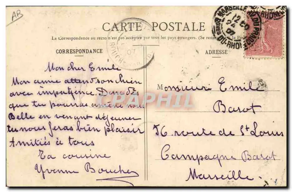 Mulher em traje tradicional em Le Portel — Maritaine — L. D., B., 1002 - Verso