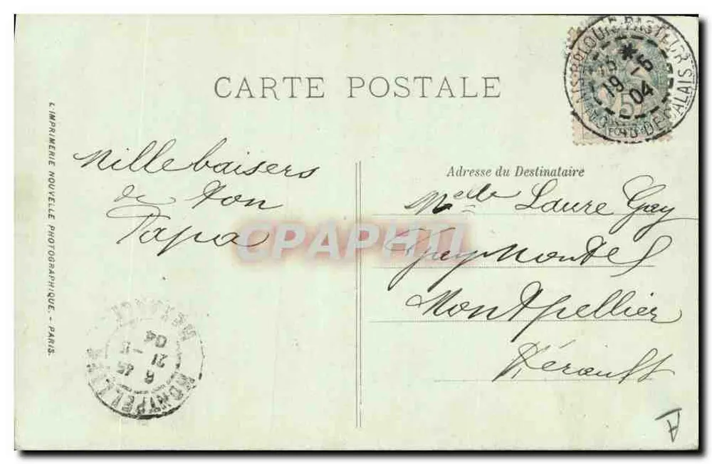Galaïs — Muletote — LL. — Imprimé sur la carte - Verso