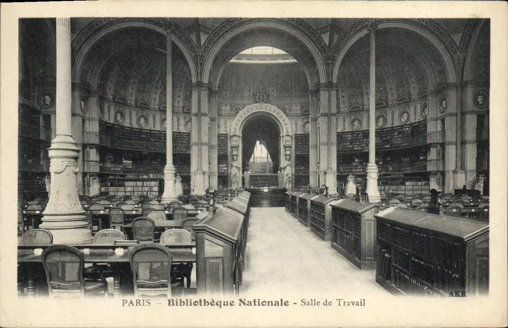 PARIS — Nationale Bibliothek — Arbeitsraum — AKR - Vorderseite