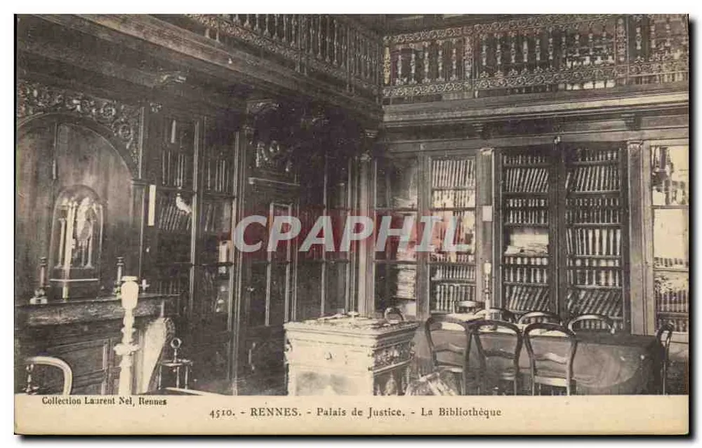 Rennes - Palácio da Justiça - A Biblioteca — Coleção Laurent Nel, Rennes - Frente