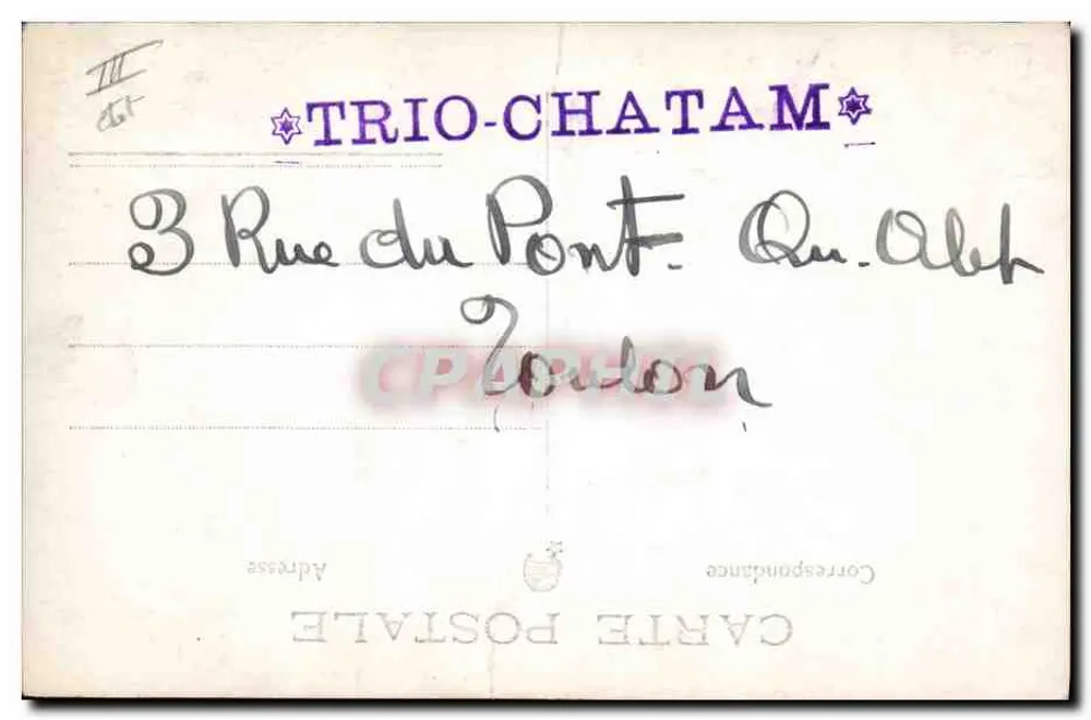 Trio Chatam — Músicos em traje da época — Alphonse Toulon - Verso