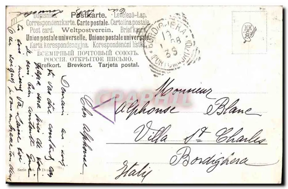 Caça de falcão a galinhas — A. Blatter, Munique, 1908 — edição não identificada - Verso