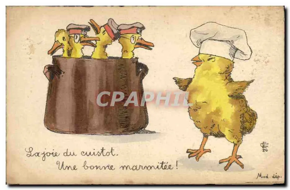 Galinha cozinha — Uma boa panela! — Mod. dép. - Frente