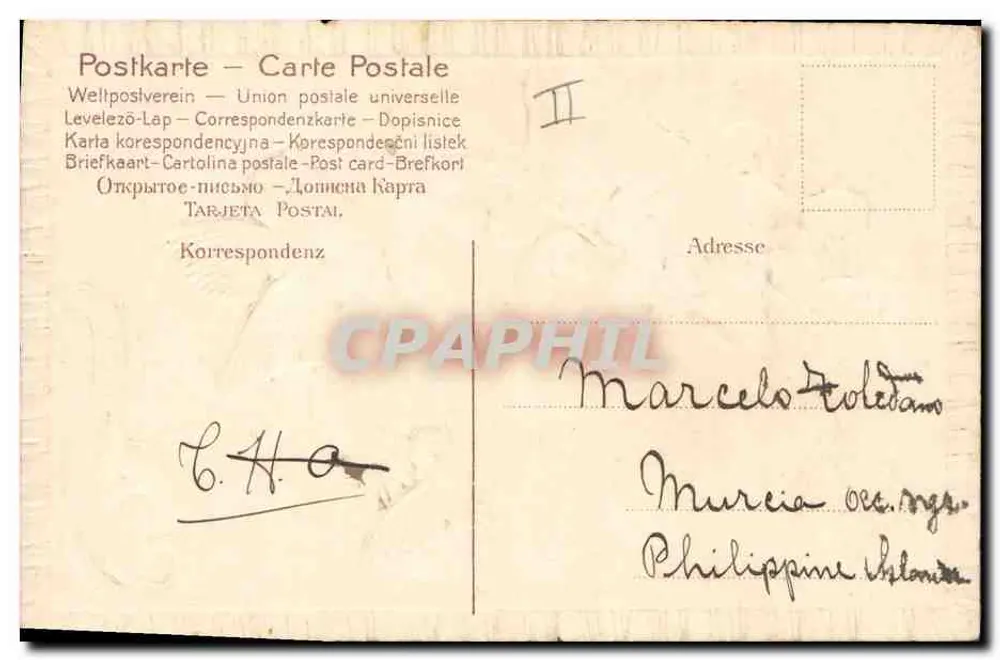 Pássaros e muguet — ilustração — editor desconhecido - Verso