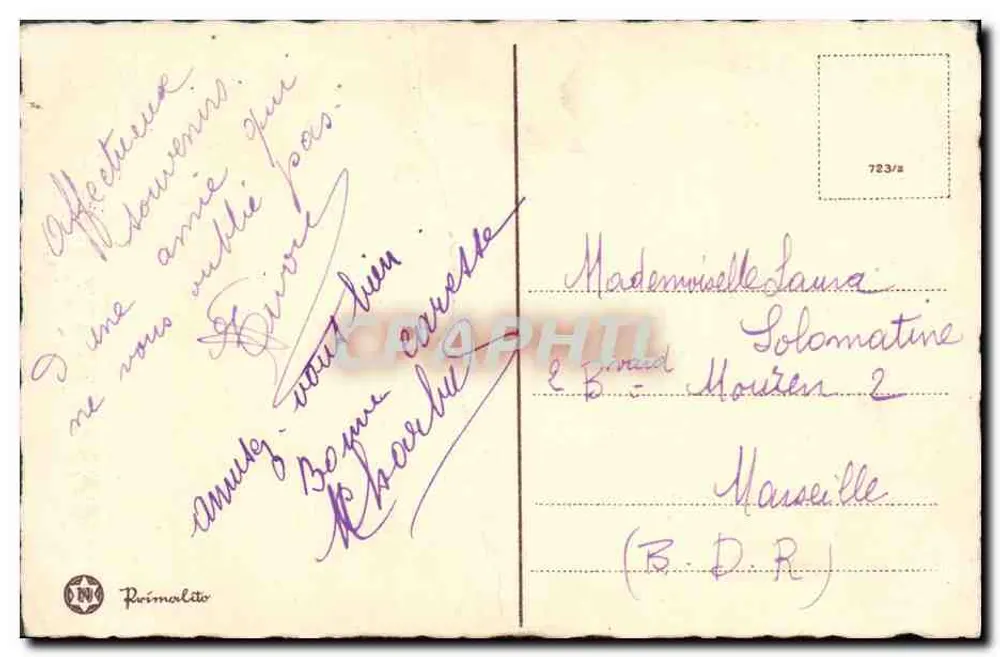 बिल्लियां और अंडे — ईस्टर के दृश्य — प्रकाशक प्रिमालिटिओ, संख्या 723/1 - पीछे