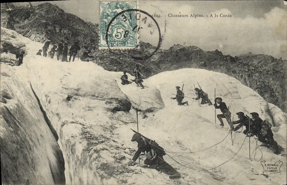 Chasseurs Alpins - A la Corde — Éditeur E. Reynaud, Chambéry - Vorderseite