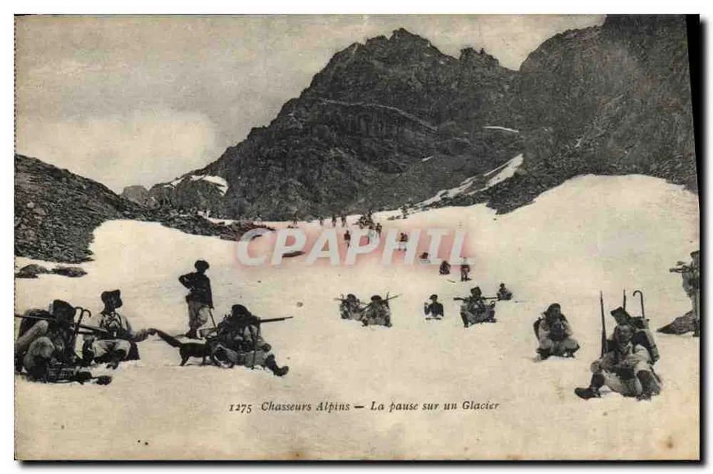 Alpine-Jäger — Pause auf einem Gletscher — n°1275 - Vorderseite