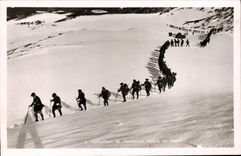 Alpine Jägerbataillon im Winter — Éd. Isoard, Gap - Vorderseite