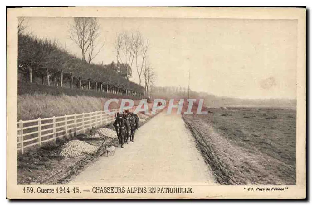 Alpinejäger auf Patrouille — Krieg 1914-15 — Verlag Pays de France n°139 - Vorderseite