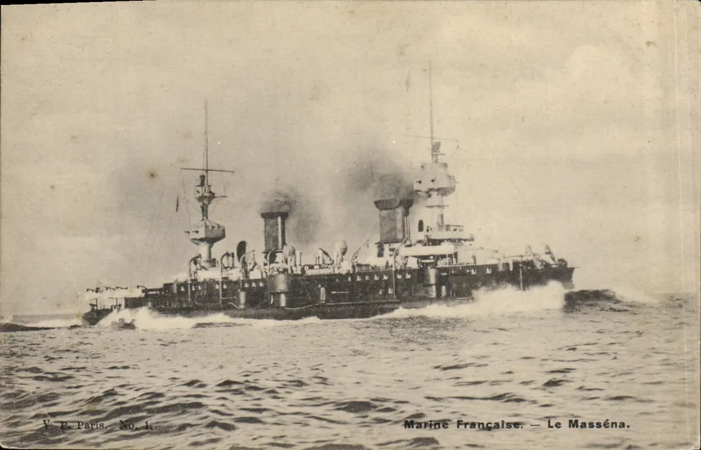 Le Masséna — Navio de guerra francês — V.P. Paris, No. 1 - Frente