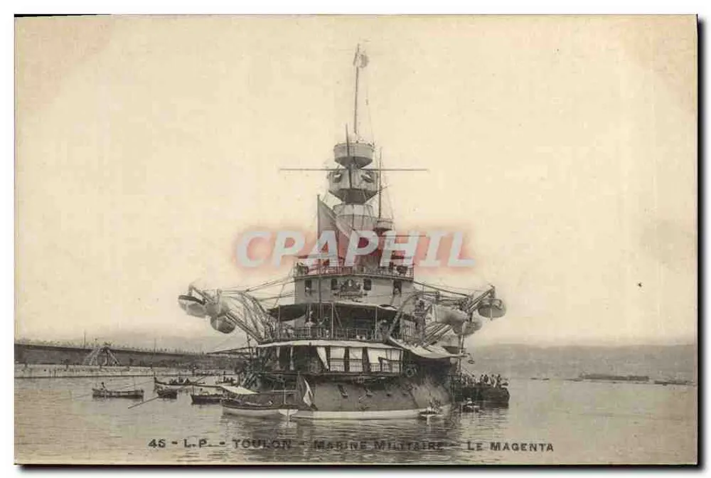 Le Magenta — Puerto de Toulon — Marina Militar — L.P. 45 - Anverso