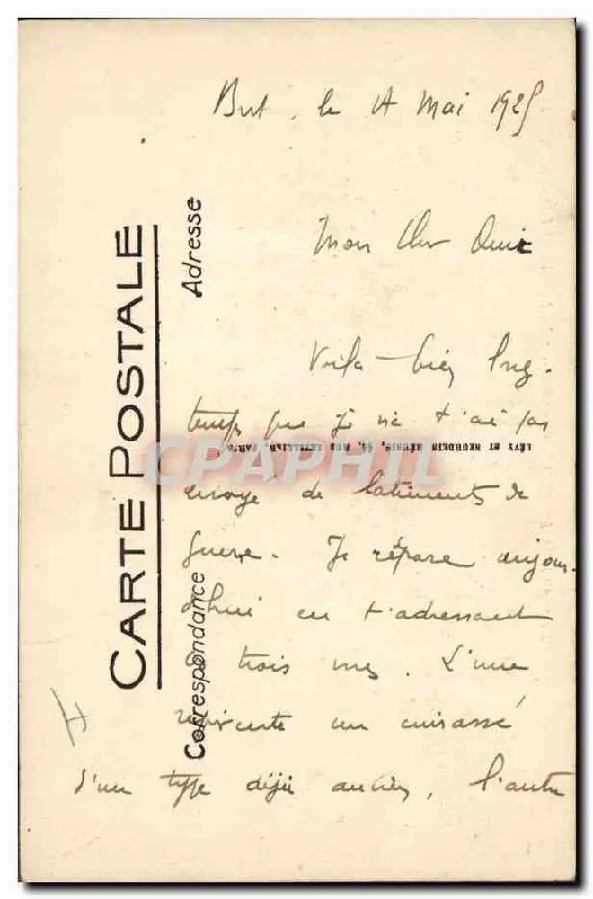 Marocain — Contratorpedeiro — Marinha de Guerra - Verso