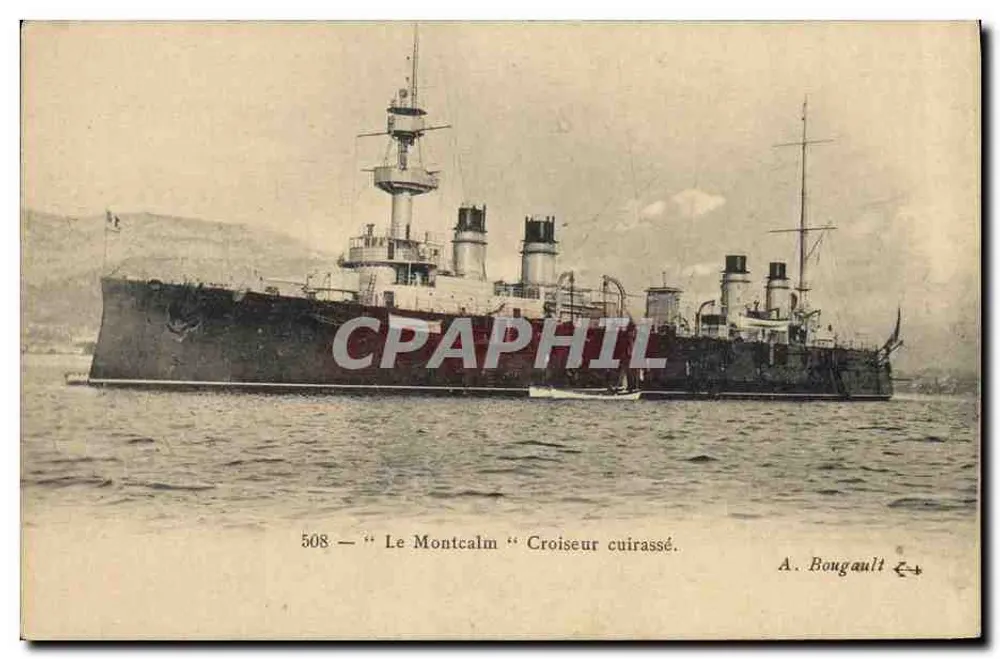Le Montcalm — Panzerkreuzer — A. Bougault n°508 - Vorderseite