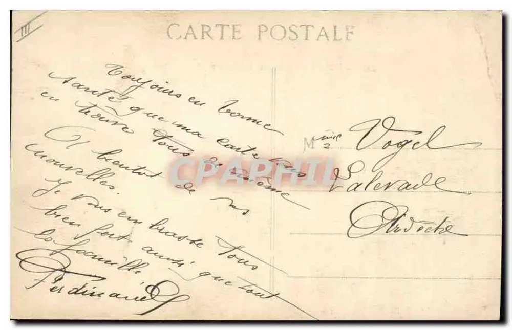 Französisches Kriegsschiff — Panzerkreuzer MARCEAU auf See — H. Grimaud & Cie, 34, Rue Mazaud, Marseille - Rückseite