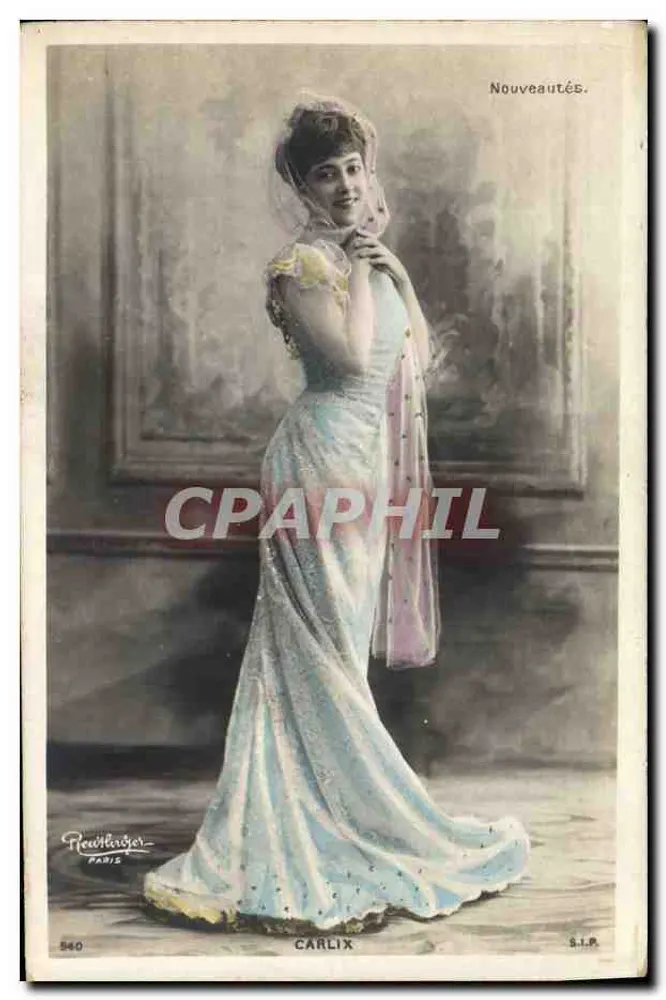 Mulher em vestido de festa — Carlis — FleuHanger, Paris, n° 840 - Frente