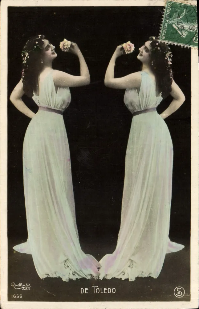 De Toledo — Duas bailarinas em vestidos brancos — Rewlinter, n°1656 - Frente