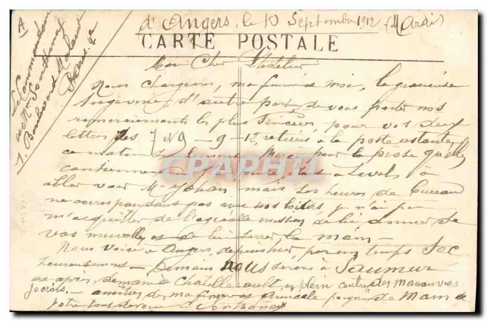 Angers — A Coifa de Anjou — L. V., fot. - Verso