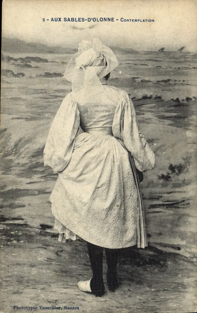 Aux Sables-d'Olonne - Contemplação — Phototypie Vasselier, Nantes, n°5 - Frente