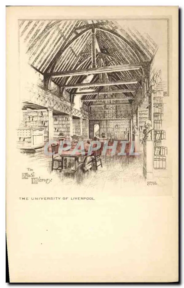 Die Bibliothek der Universität Liverpool — Zeichnung — Verlag Shepherd, Nr. 26 - Vorderseite