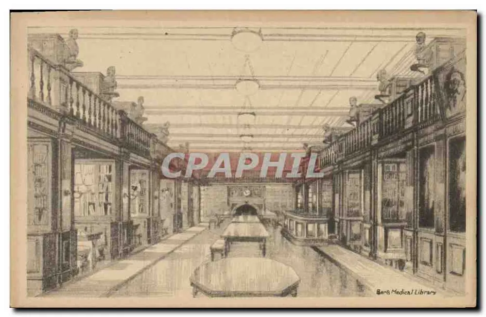 Barts Medical Library — desenho de interior — editor desconhecido, n° de série A - Frente