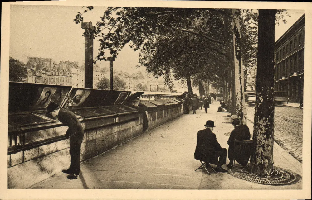 Die Buchhändler am Quai Conti — Paris — Kunstausgabe YVON, Paris - Vorderseite