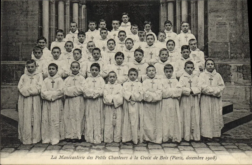 La Manécanterie der Kleinen Sänger von der Kreuz von Bois — Paris, Dezember 1908 — Batechimer - Vorderseite