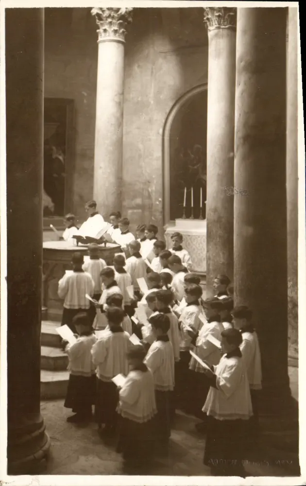 A capela de Saint-Sulpice — Coro dos cantores — editor A. G. P. n° 5981 - Frente