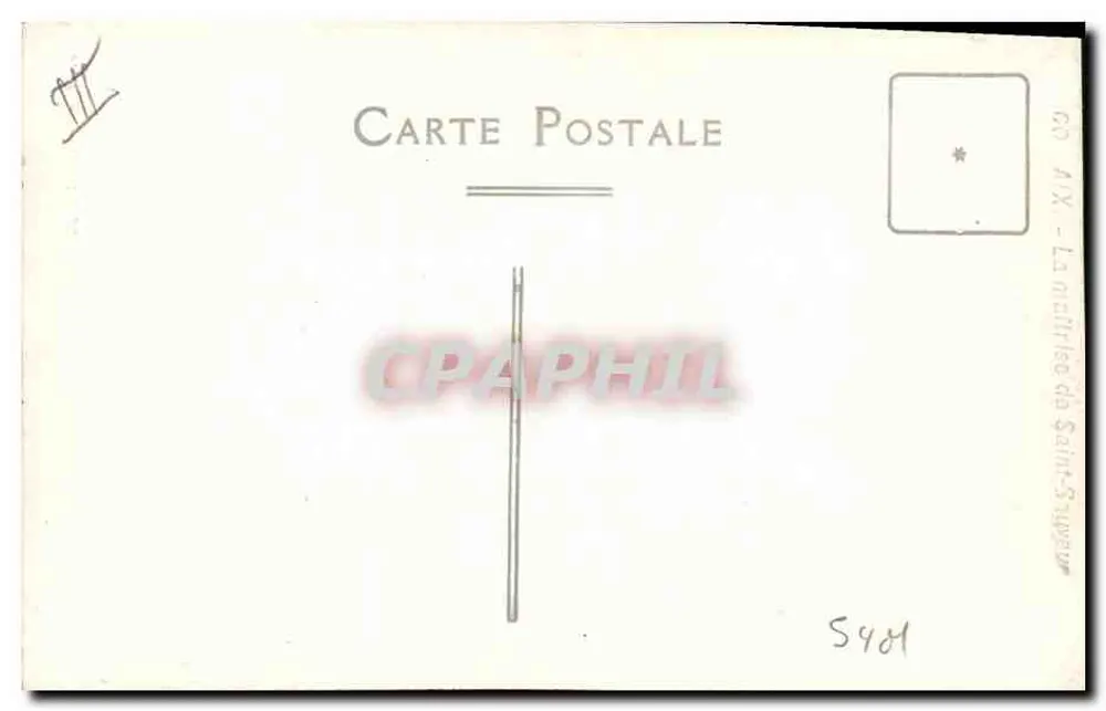 A capela de Saint-Sulpice — Coro dos cantores — editor A. G. P. n° 5981 - Verso