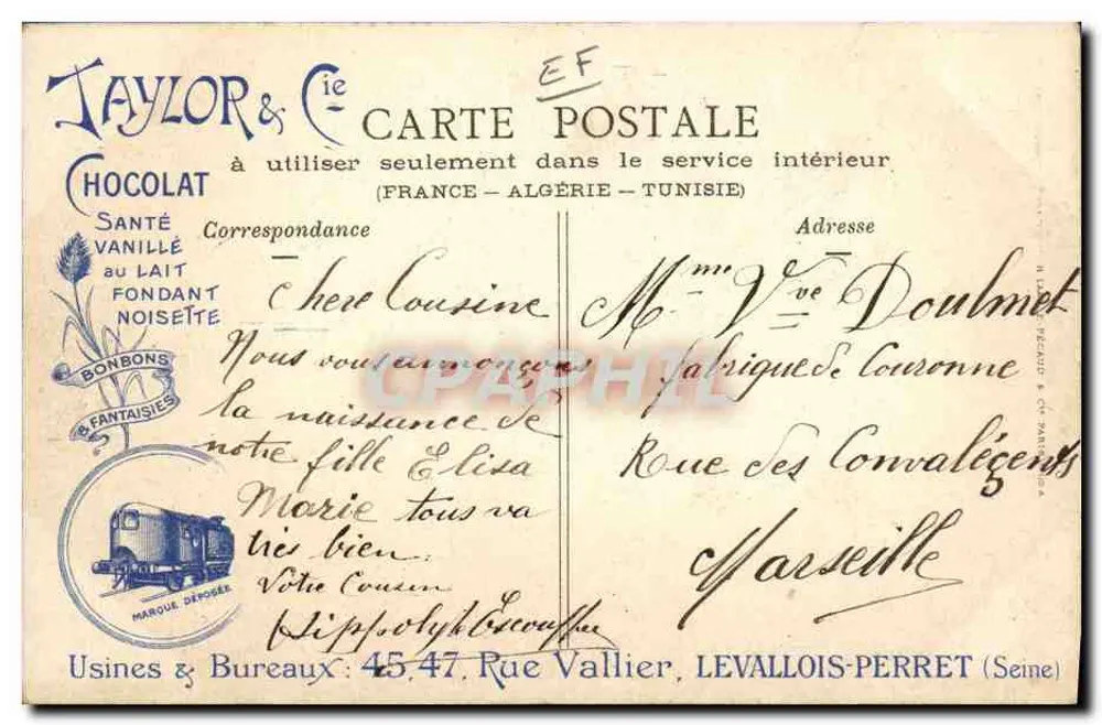 Die Orgelspielerin — Die kleinen Handwerke von Paris. Verleger: Taylor & Cie. - Rückseite