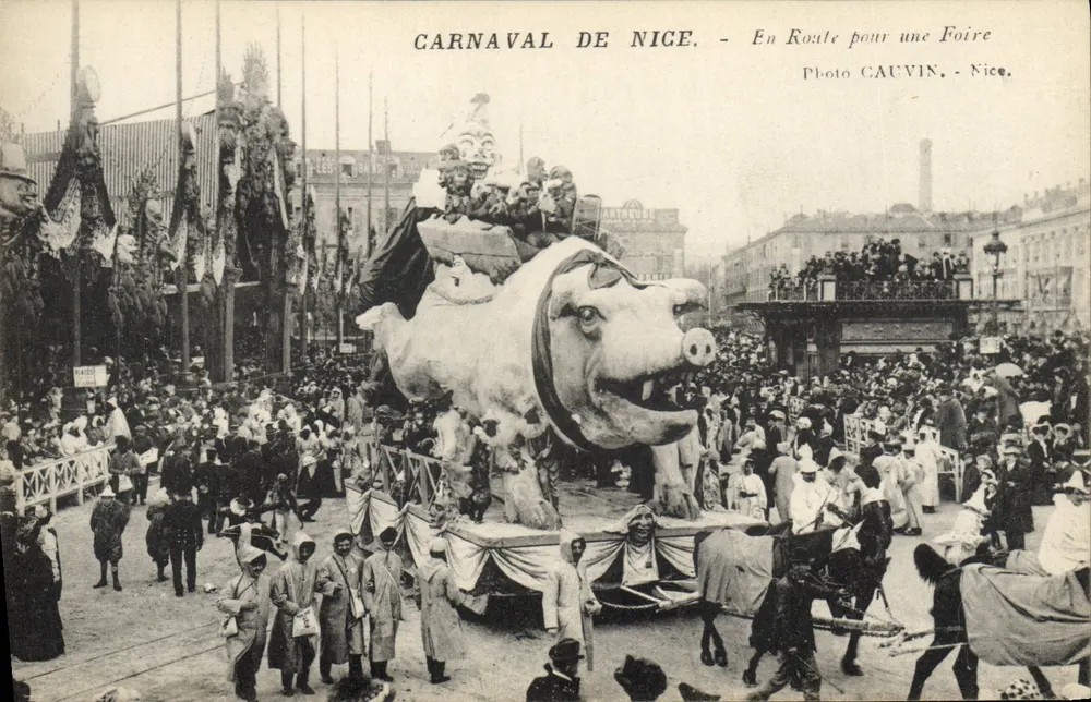Karneval von Nizza — Auf dem Weg zu einer Messe — Photo Cauvin, Nizza - Vorderseite