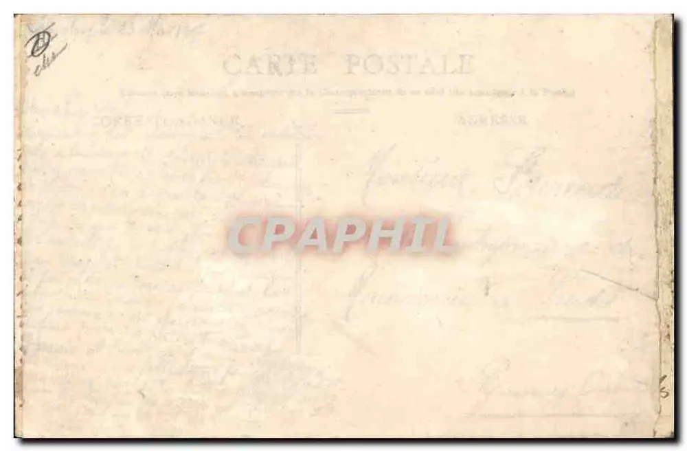 Soldat du 13e Bataillon de Chambéry — Souvenir militaire avec portrait et scène de gendarmerie — Éditeur : E. Nouvelles Galeries, Chambéry - Rückseite
