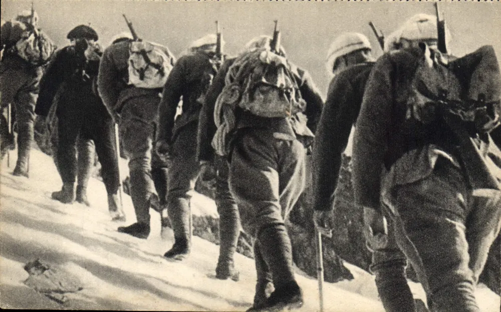 Soldaten in den Bergen — Schule der Hochgebirge — Georges Lang, Verlag - Vorderseite